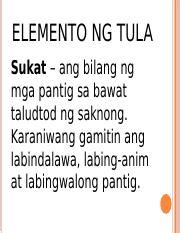 sukat ng tula|Tula: Kahulugan at Elemento .